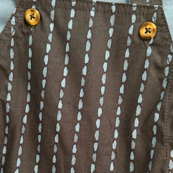 Carter's Blue Striped Shortall Set Baby Boy Summer Outfit - Picture 4 of 5